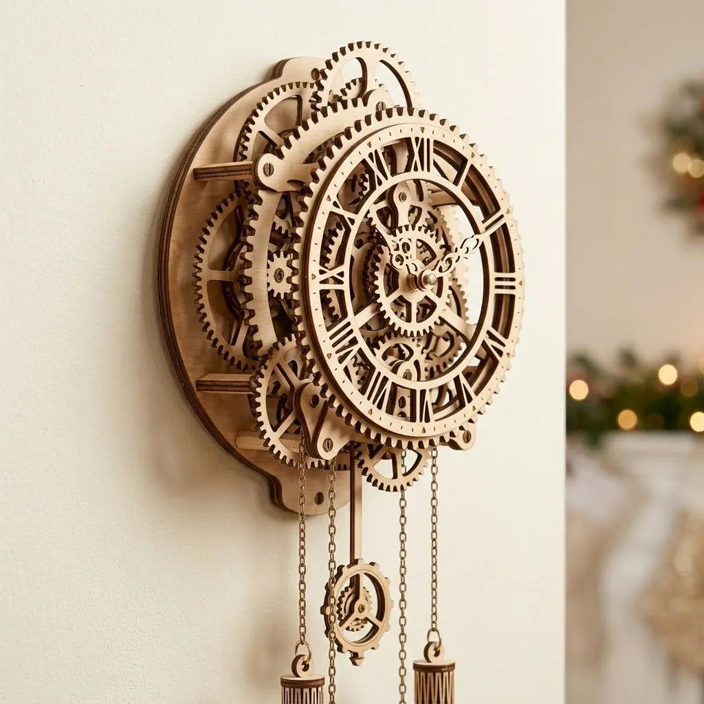 UGears Aero Clock – reloj de pared con péndulo para armar - UGears